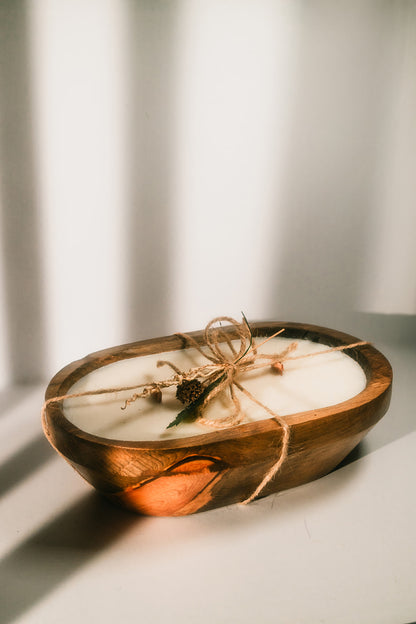 Small Wooden Dough Bowl